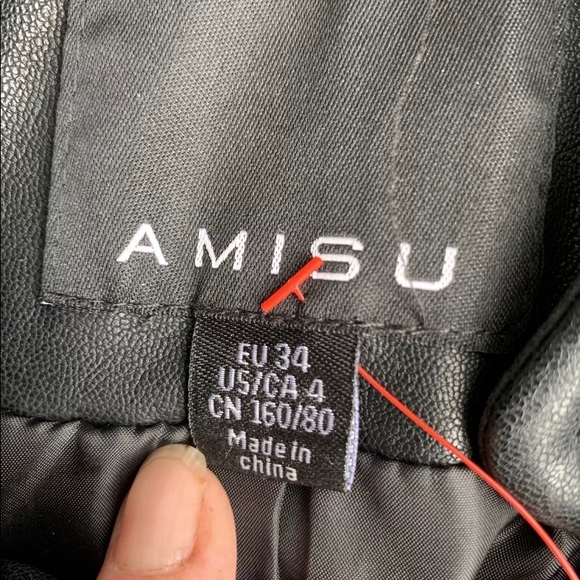 New Amisu Fox leather jacket size 4 - Picture 7 of 9